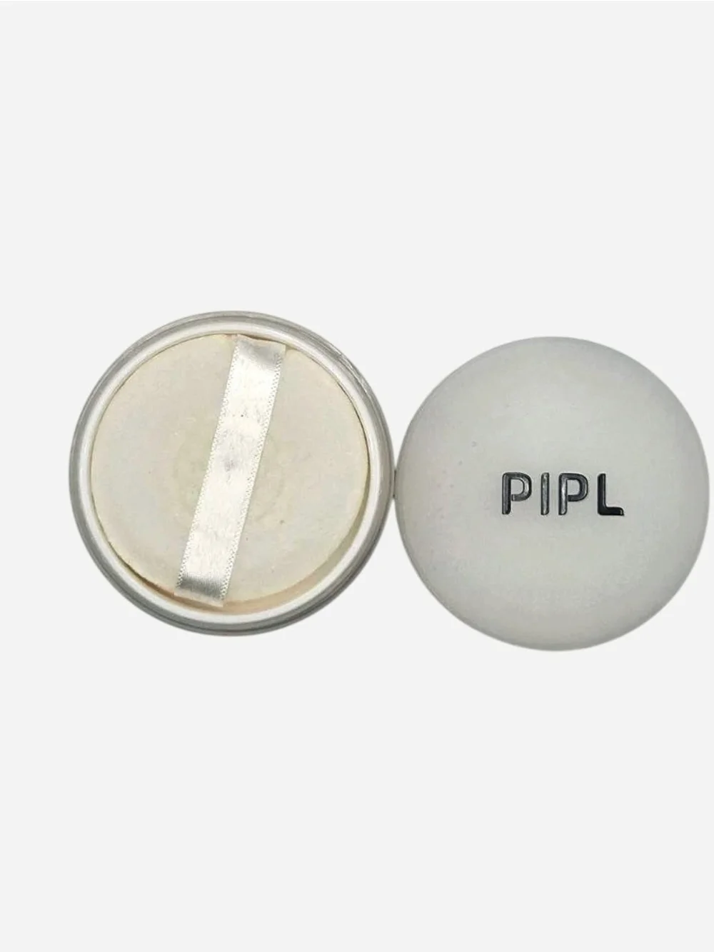 PIPL Pressed Powder Compact in White and Silver